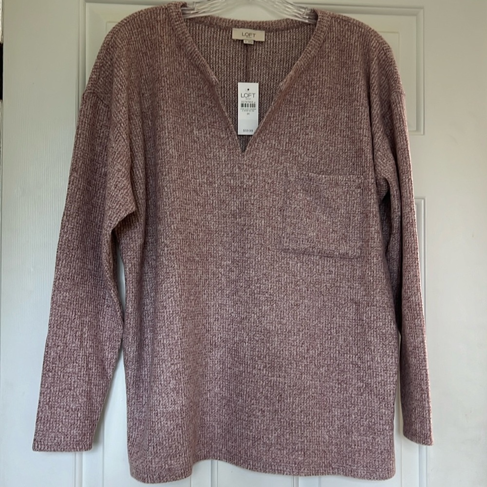 Soft sweater with front pocket